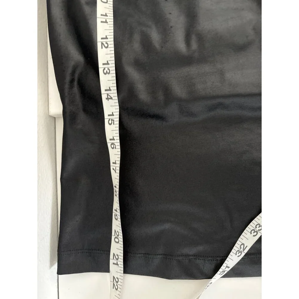 Bebe Sport Vintage Tank Top M Y2K Faux Leather Liquid Look Racerback Made in USA - Picture 9 of 13